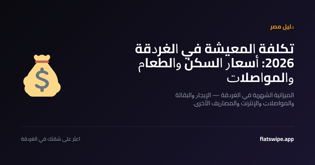 تكلفة المعيشة في الغردقة 2026: أسعار السكن والطعام والمواصلات — illustration