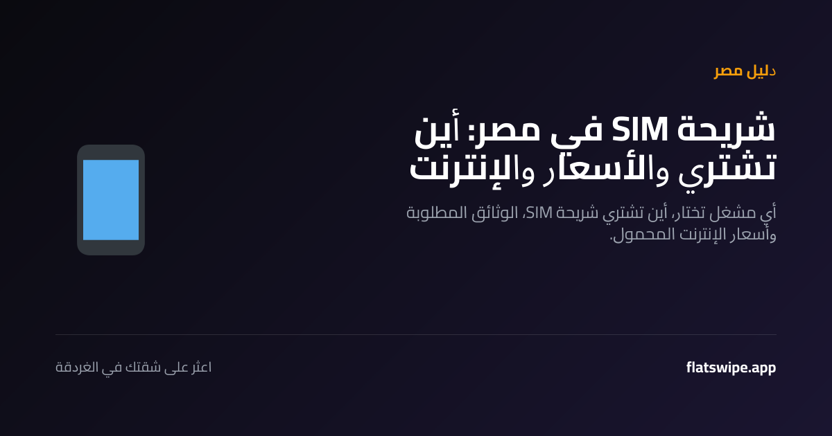 شريحة SIM في مصر: أين تشتري والأسعار والإنترنت — illustration