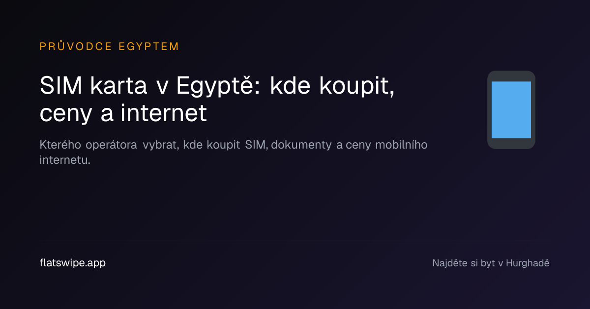 SIM karta v Egyptě: kde koupit, ceny a internet — illustration