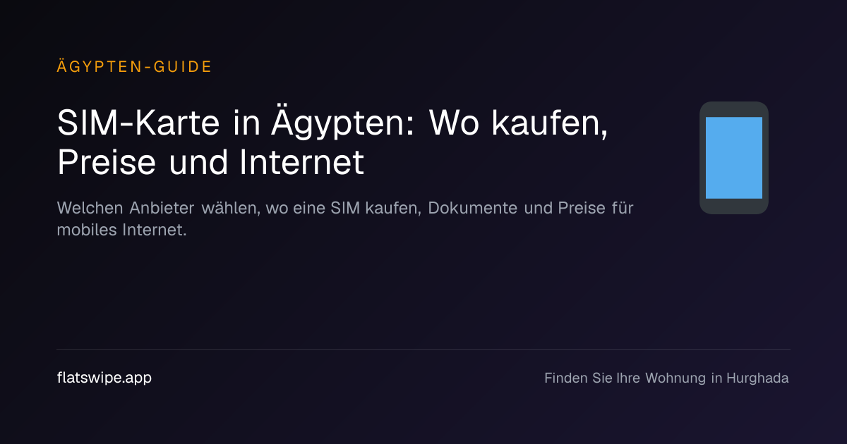 SIM-Karte in Ägypten: Wo kaufen, Preise und Internet — illustration