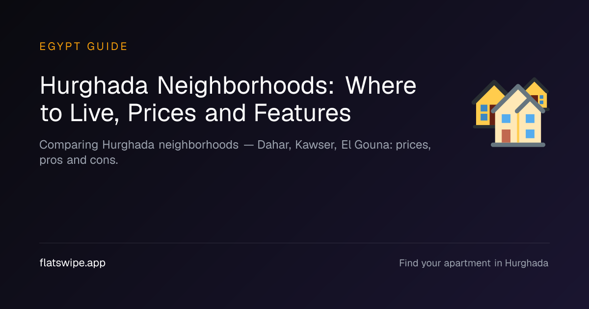 Hurghada Neighborhoods: Where to Live, Prices and Features — illustration