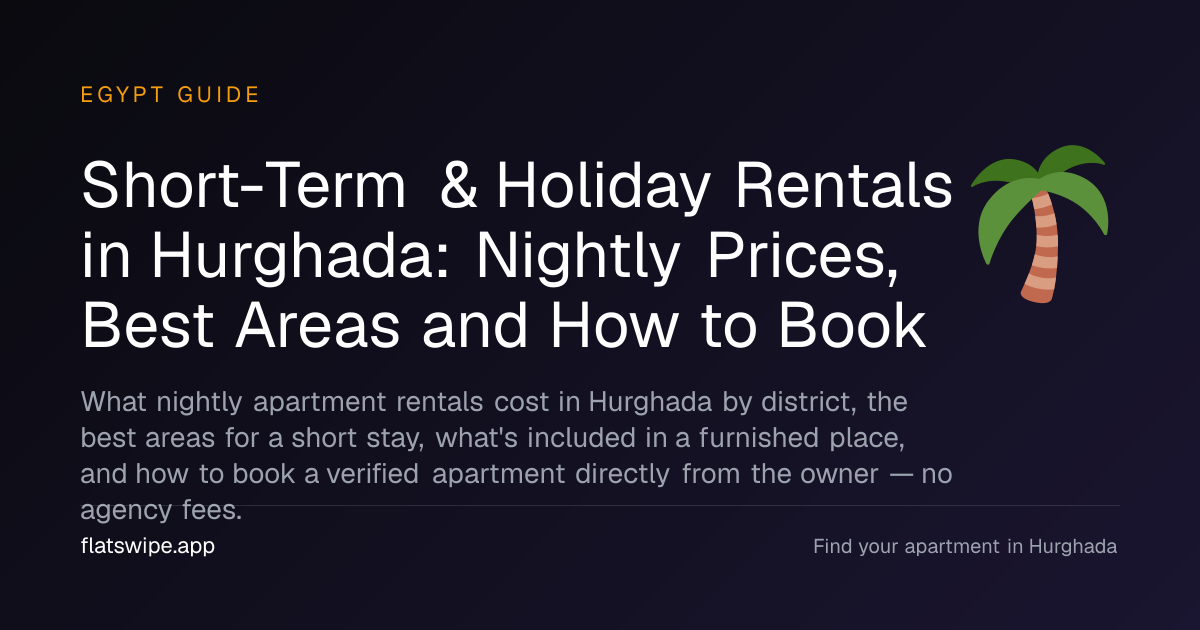 Short-Term & Holiday Rentals in Hurghada: Nightly Prices, Best Areas and How to Book — illustration