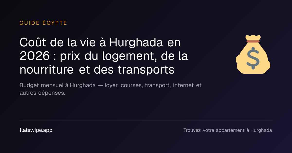 Coût de la vie à Hurghada en 2026 : prix du logement, de la nourriture et des transports — illustration