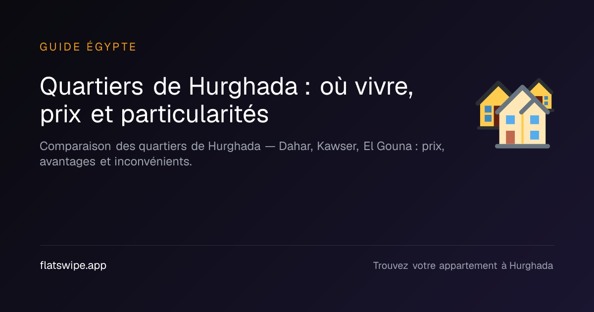 Quartiers de Hurghada : où vivre, prix et particularités — illustration