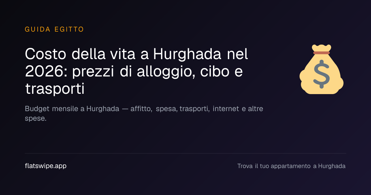 Costo della vita a Hurghada nel 2026: prezzi di alloggio, cibo e trasporti — illustration
