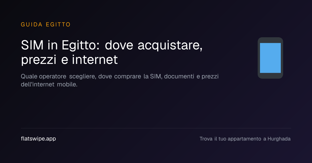 SIM in Egitto: dove acquistare, prezzi e internet — illustration