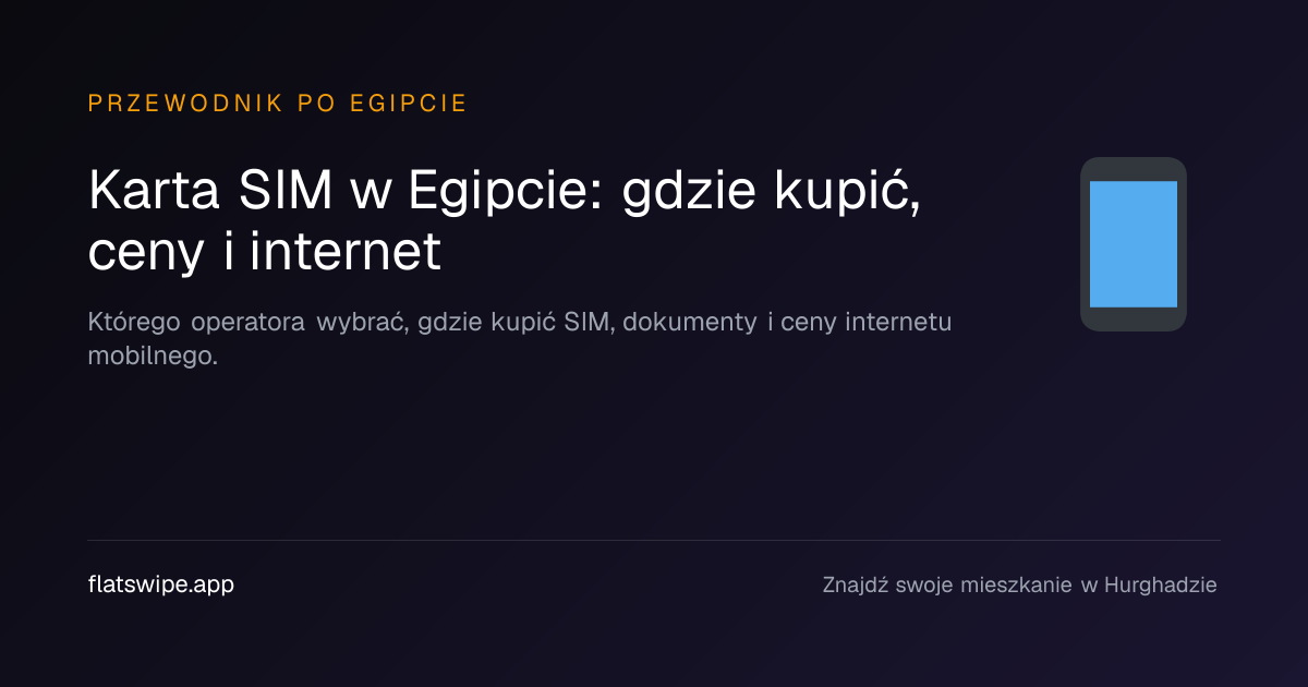 Karta SIM w Egipcie: gdzie kupić, ceny i internet — illustration