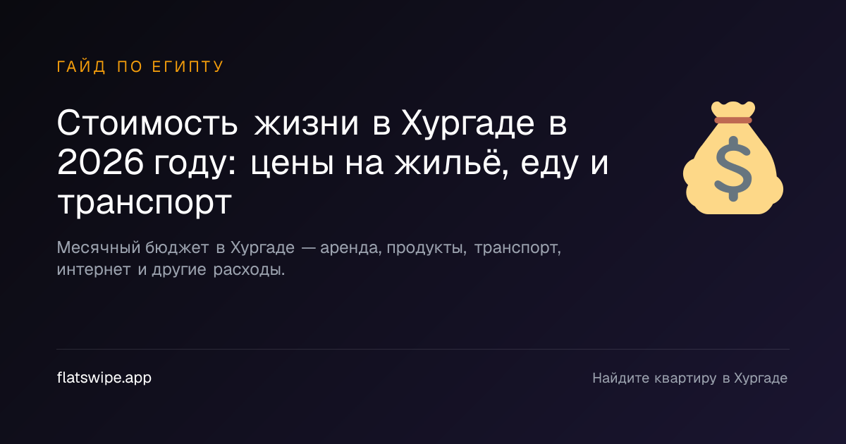 Стоимость жизни в Хургаде в 2026 году: цены на жильё, еду и транспорт — illustration